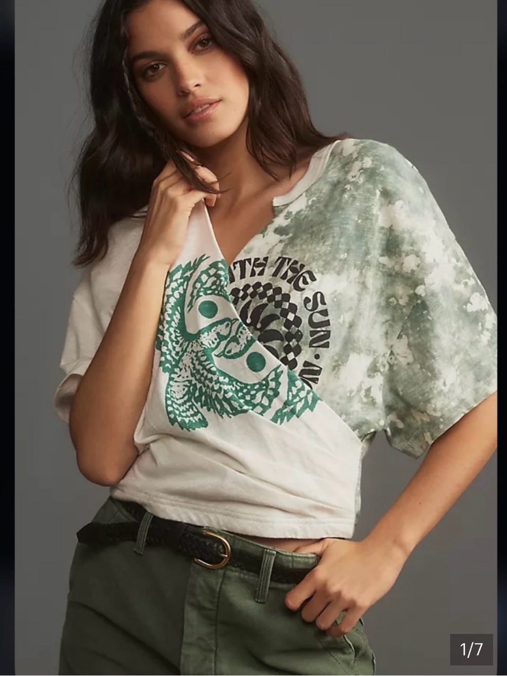 Anthropologie Pilcro x Real Fun Wow! Split Graphic Wrap Band Tee